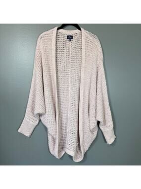 American Eagle Pale Pink Oversized Dolman Open Knit Cardigan - Size XXL - Chunky